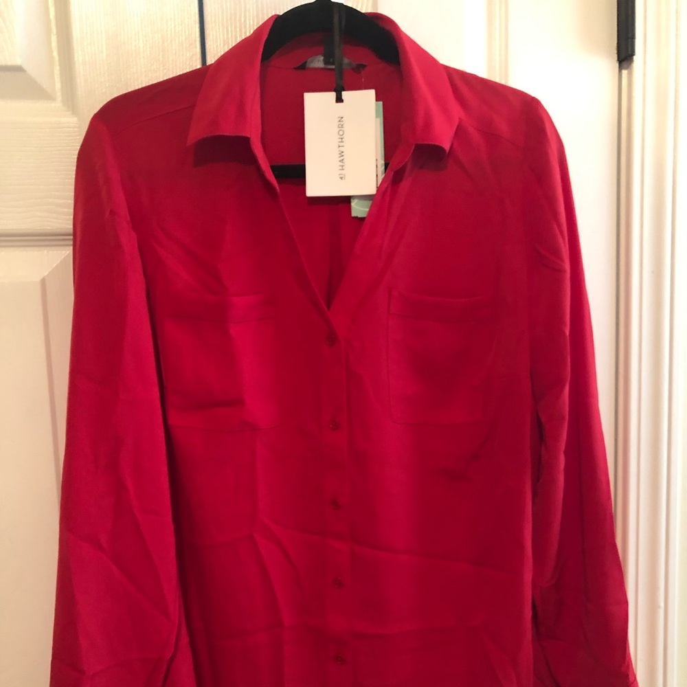41 Hawthorne Red Blouse